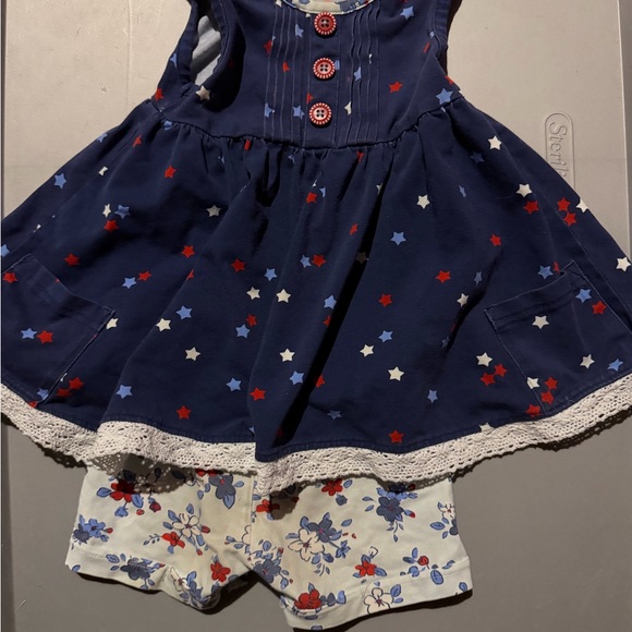 Love Millie Navy Star Dress with Floral Shorts - Picture 1 of 1